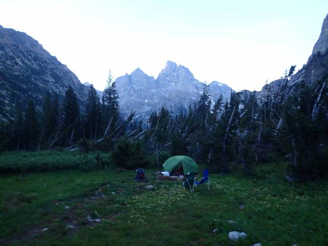 Our North Fork Cascade Canyon campsite